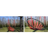 Hangstoel ooievaarsnest 56 cm Rood – Tot 100 kg