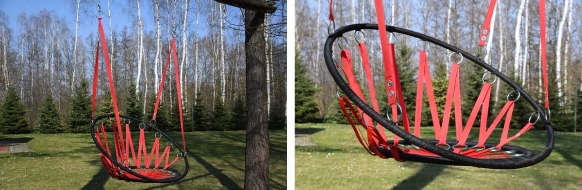 Hangstoel ooievaarsnest 56 cm Rood – Tot 100 kg