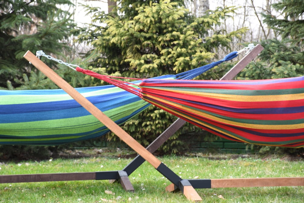 Hangmat 2 persoons XL – 220 x 160 cm – Blauwe touwen