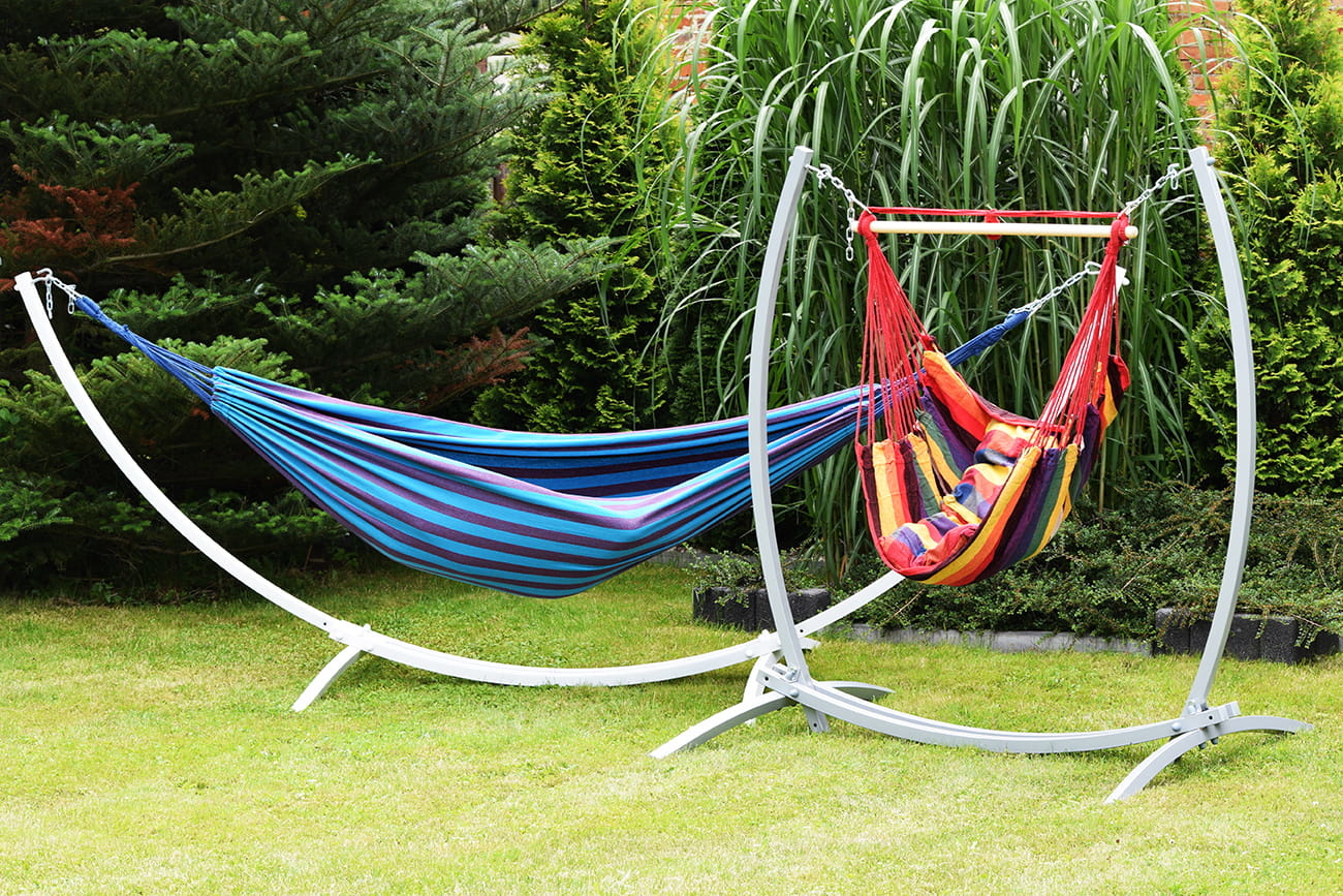 Standaard voor hangmat + hangstoel Grijs - Tot 220 kg - Hangmatframe