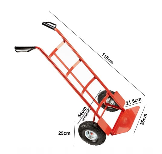 Steekwagen universeel – 250 kg – Blauw – 36 x 21,5 cm draagvlak