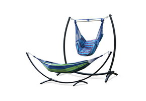 Hangmat frame verstelbaar – grafiet – inclusief hangmat + hangstoel