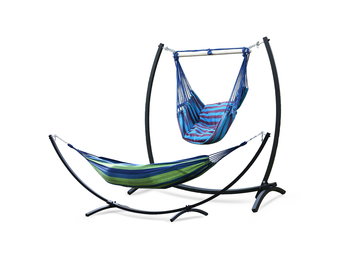 Hangmat frame verstelbaar – grafiet – inclusief hangmat + hangstoel