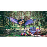 Hangmat frame Zwart + Hangmat 220 x 150 cm – Groen gestreept