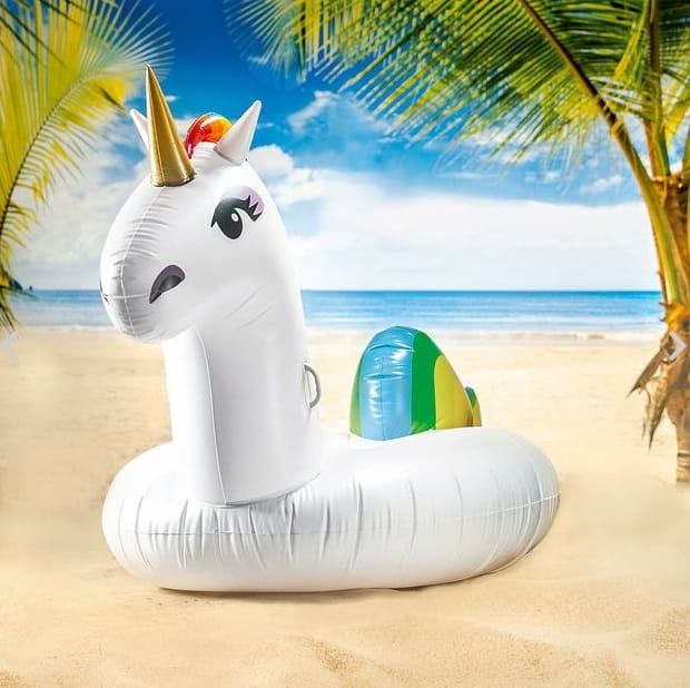Opblaas eenhoorn XXL – 280 x 120 x 130 cm – Water speelgoed