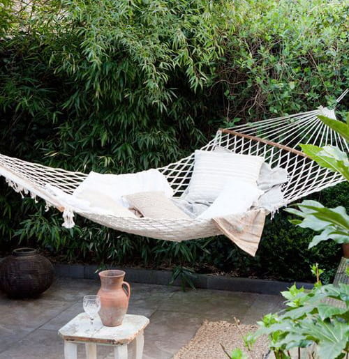 Hangmat 260 x 80 cm Gevlochten – Crème