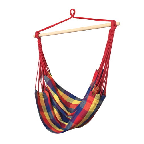 Hangmat schommelstoel 100 x 100 cm – Rode touwen