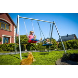 Schommelframe set 260 x 195 x 230 cm – Inclusief 2 schommels – Grijs