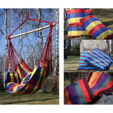 Hangmat frame verstelbaar inclusief hangmat + hangstoel – Wit