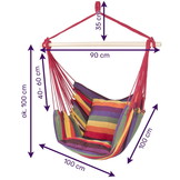 Hangmat frame verstelbaar inclusief hangmat + hangstoel – Wit