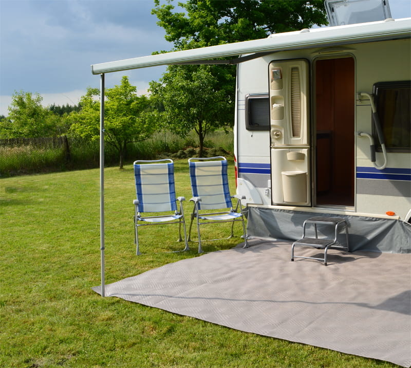 Tenttapijt camping vloerkleed 2,5 x 60 cm – Groen Kunststof