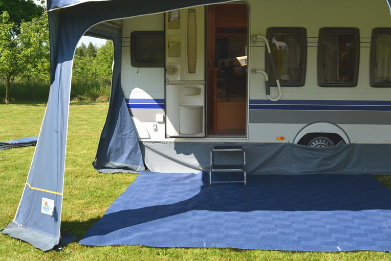 Tenttapijt camping vloerkleed 2,5 x 60 cm – Kunststof Marineblauw