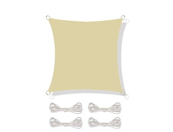 Schaduwdoek vierkant 3,6 x 3,6 m – Beige – Zonwering zeil