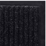 Deurmat 150 x 90 cm – Absorberend – Zwart geribbeld