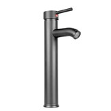 Wastafelkraan hoog – Mat zwart – 30 cm – Badkamerkraan + montageset