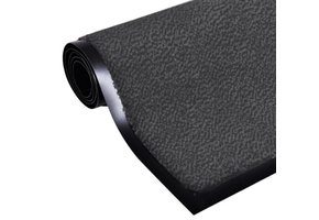 Deurmat entreemat 150 x 90 cm – Antislip – Grijs textiel