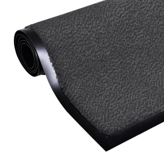 Deurmat entreemat 150 x 90 cm – Antislip – Grijs textiel