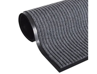 Deurmat Absorberend – 150 x 90 cm – Grijs geribbeld