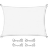 Schaduwdoek rechthoek 3 x 5 m Wit – Zonwering zeil