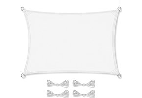 Schaduwdoek rechthoek 3 x 5 m Wit – Zonwering zeil
