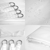 Schaduwdoek 3 x 4 m rechthoek – Wit – Zonwering zeil