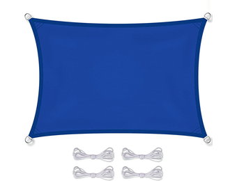 Schaduwdoek rechthoek 3 x 5 m Donker blauw – Zonwering zeil