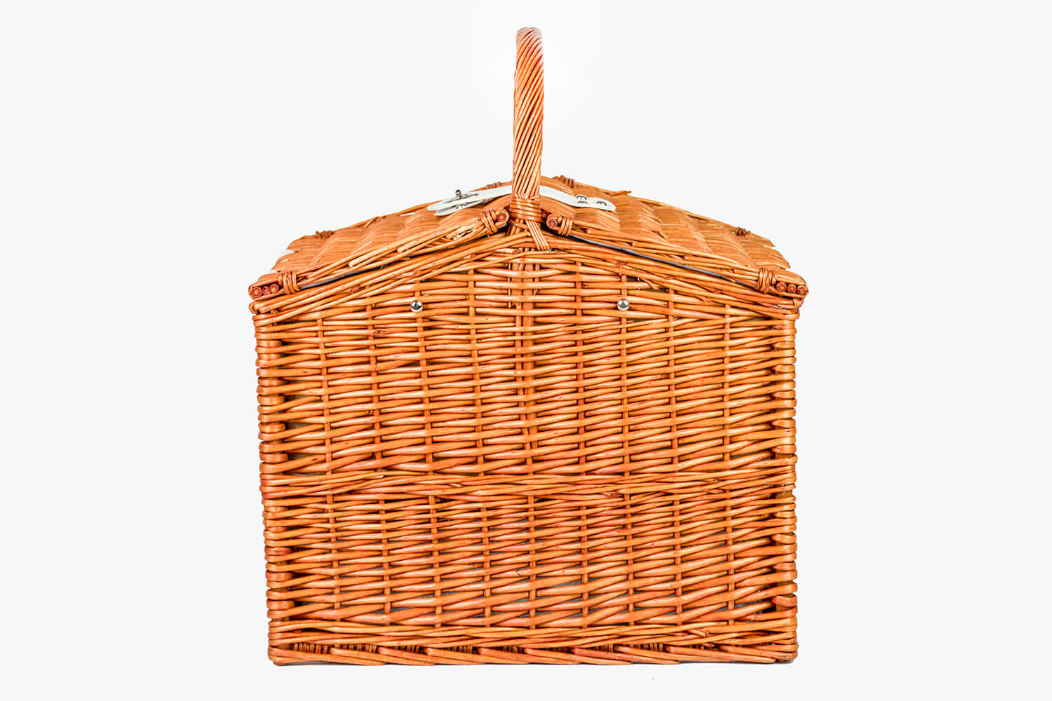 Rieten picknickmand XL 4-persoons + servies & thermotas