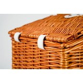 Rieten picknickmand XL 4-persoons + servies & thermotas