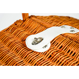 Rieten picknickmand XL 4-persoons + servies & thermotas