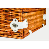 Rieten picknickmand XL 4-persoons + servies & thermotas