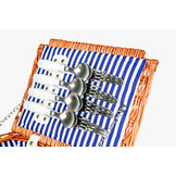 Rieten picknickmand XL 4-persoons + servies & thermotas