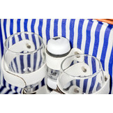 Rieten picknickmand XL 4-persoons + servies & thermotas