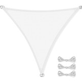 Schaduwdoek tuin driehoek – 5 x 5 x 5 m – Wit – Zonnezeil