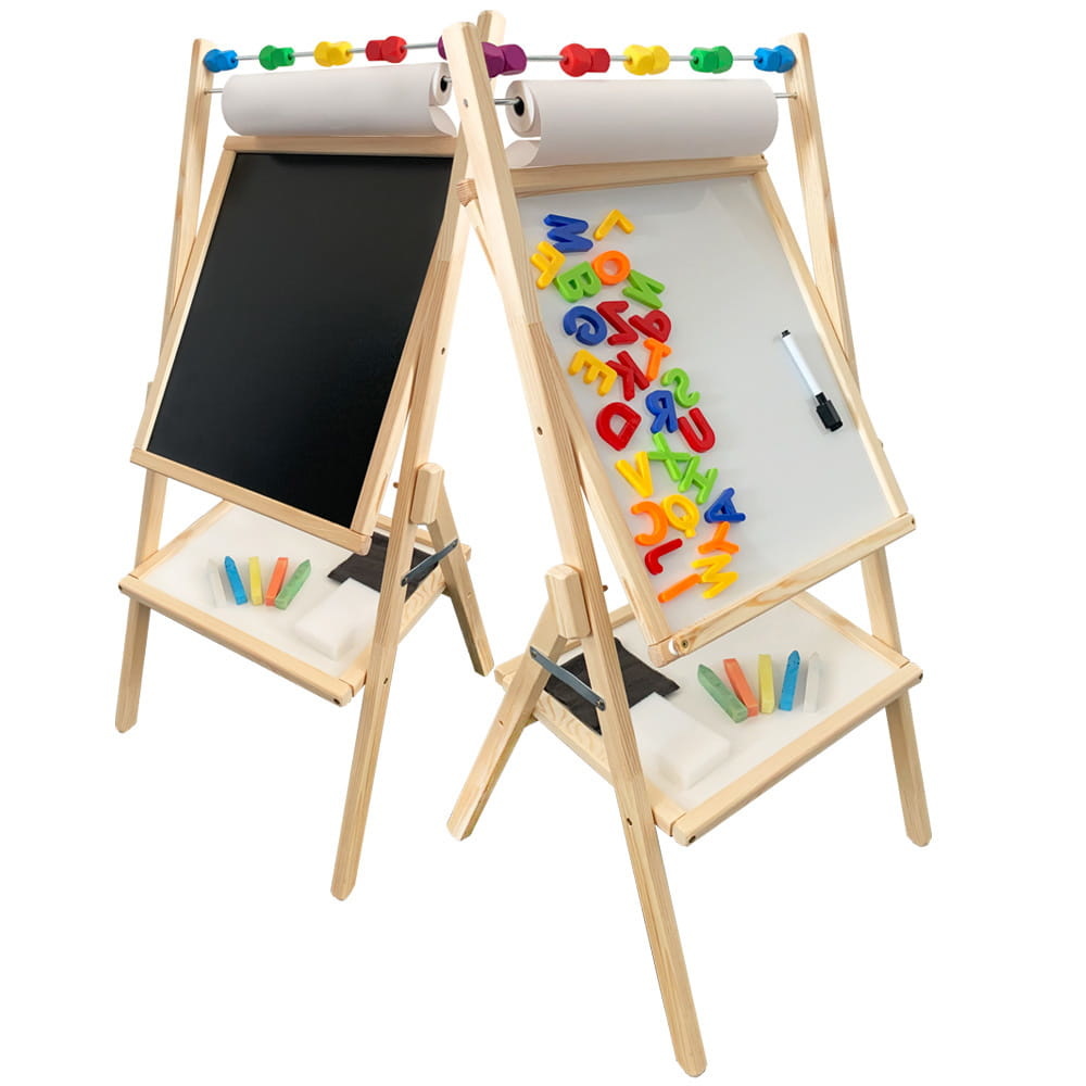Schoolbord krijtbord dubbelzijdig – Magnetisch – Met accessoires