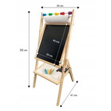 Schoolbord krijtbord dubbelzijdig – Magnetisch – Met accessoires