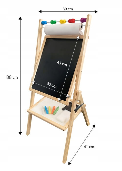 Schoolbord krijtbord dubbelzijdig – Magnetisch – Met accessoires