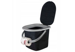 Mobiel camping toilet 15,5 L – 37 x 34 x 26 cm – Zwart