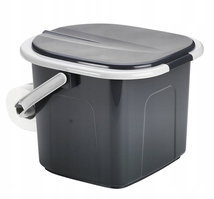 Mobiel camping toilet 15,5 L – 37 x 34 x 26 cm – Zwart
