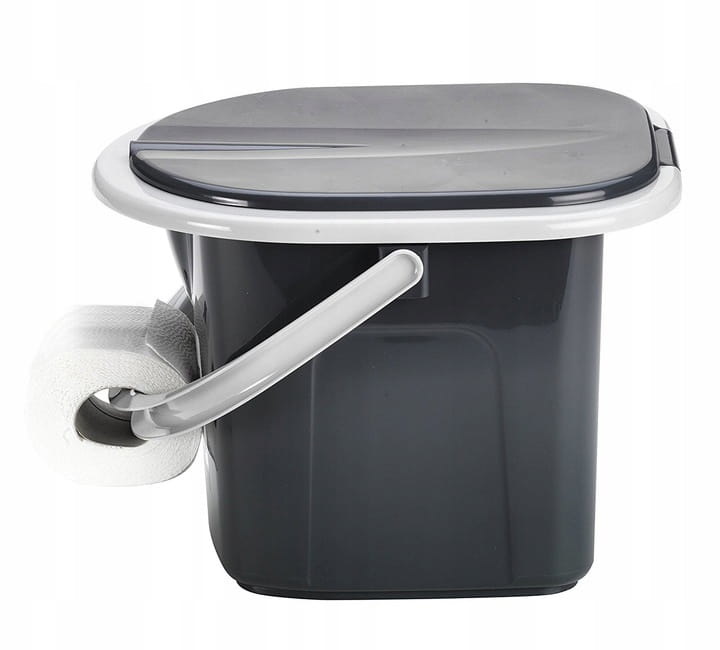 Mobiel camping toilet 15,5 L – 37 x 34 x 26 cm – Zwart
