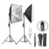 Softbox kantelbaar 50 x 70 cm op statief + Schakelaar & gloeilamp