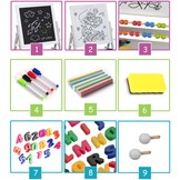 Tekenbord dubbelzijdig + telraam – Grijs – 101 x 54 x 55 cm