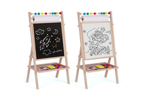 Dubbel schrijfbord met tekenpapier + accessoires