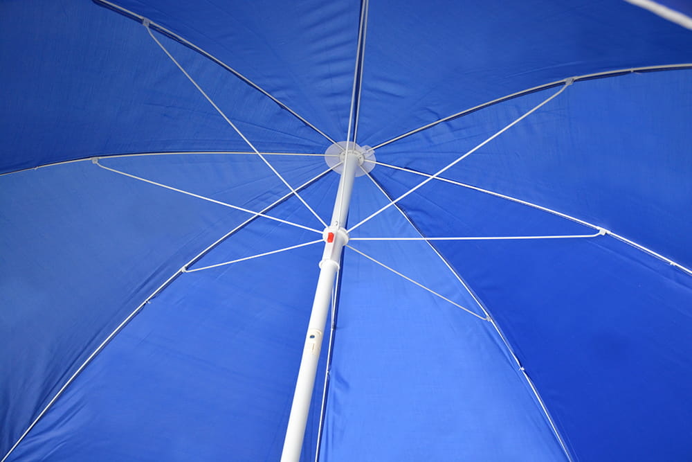 Strandparasol 240 cm – In hoogte verstelbaar – Blauw – XL Parasol