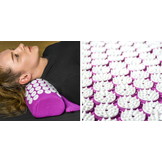 Massagemat met acupressuur + Kussen + roller – Yogamat – Paars