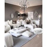 Poef van grijs pluche 60 x 25 cm – Opblaasbaar