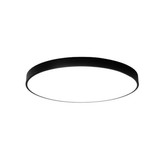 Plafondlamp rond 40 x 6 cm – Zwarte metaal rand – LED