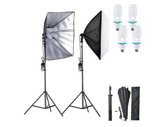 Softbox 50 x 70 cm + 4 lampen – Incl verstelbaar statief