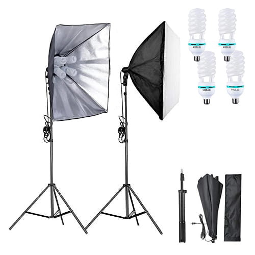 Softbox 50 x 70 cm + 4 lampen – Incl verstelbaar statief