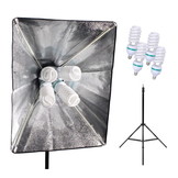 Softbox 50 x 70 cm + 4 lampen – Incl verstelbaar statief