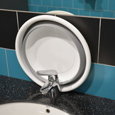 Siliconen kom opvouwbaar – 9L – 37 cm – Grijs & Wit